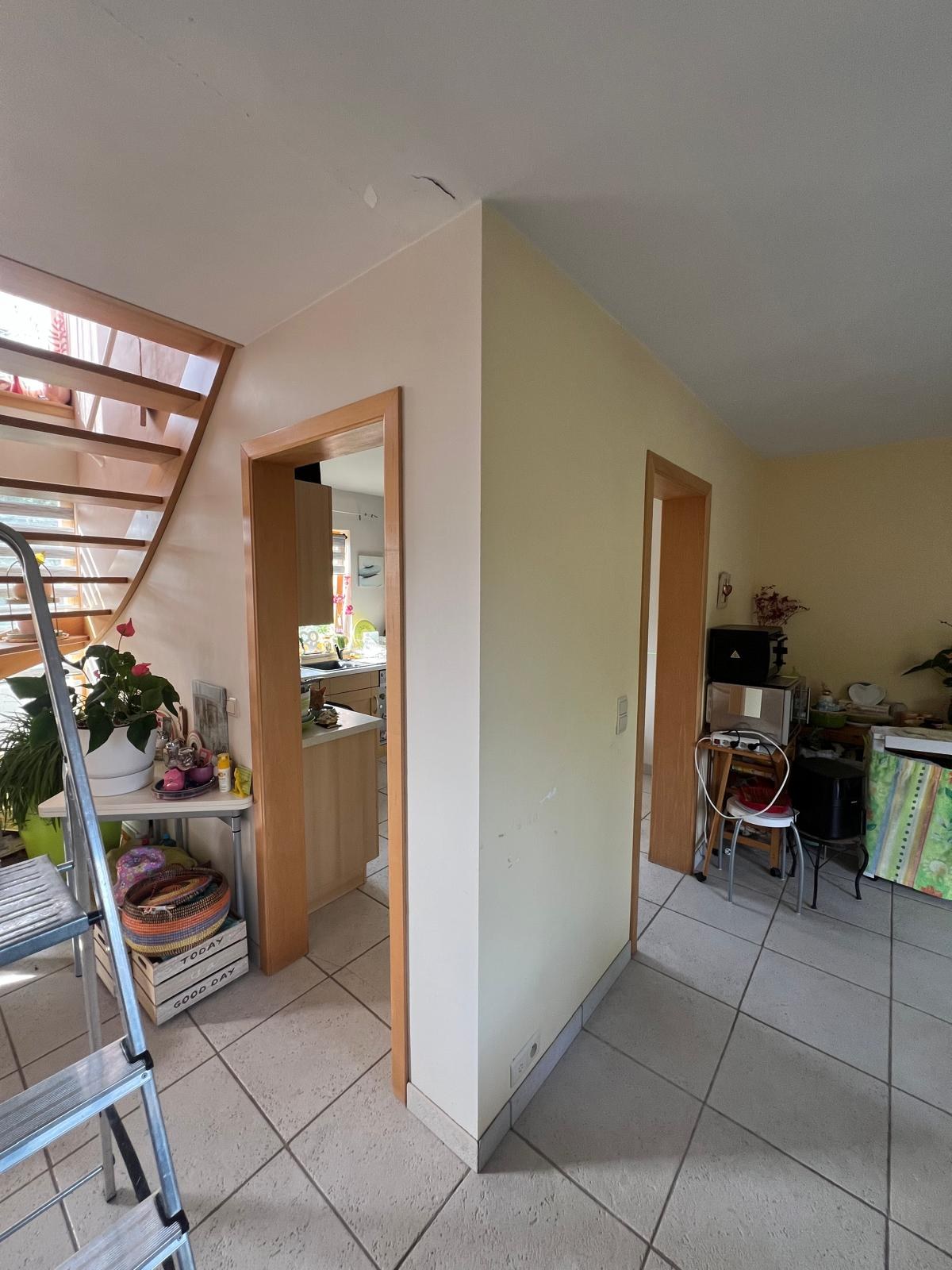 Le rez-de-chaussée avant travaux, murs nus